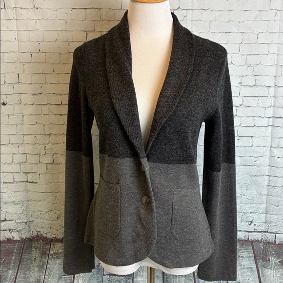Fenn Wright Manson Blazer Style Cardigan L Colorblock Nautical Academia Preppy - Picture 1 of 15